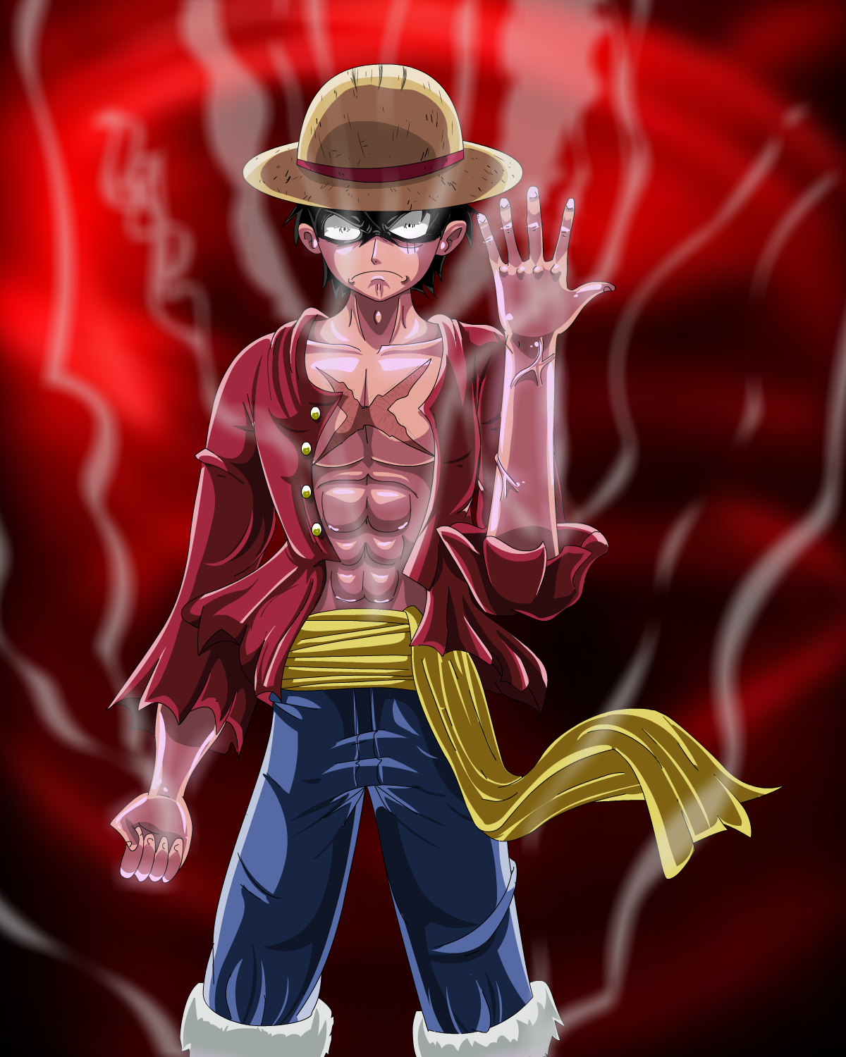Luffy By Bardocksonic  One Piece Luffy 2 Gear HD Png Download   Transparent Png Image  PNGitem