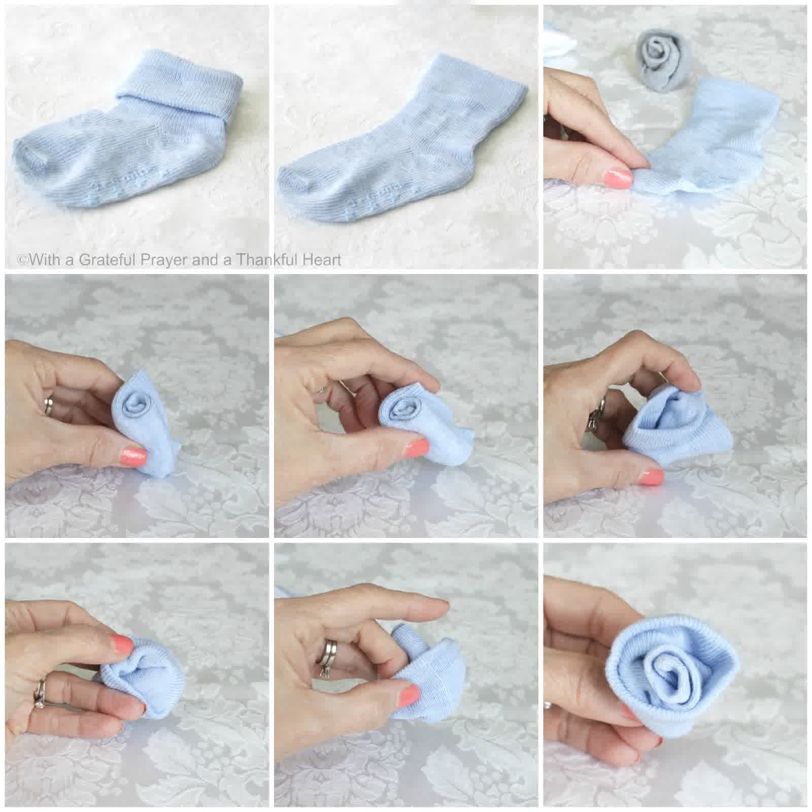 baby shower sock bouquet origami instructions art and craft ideas