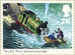 Percy End up in Sea 76p Stamp