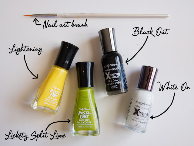 Chalkboard Nails: Camouflage nail art tutorial