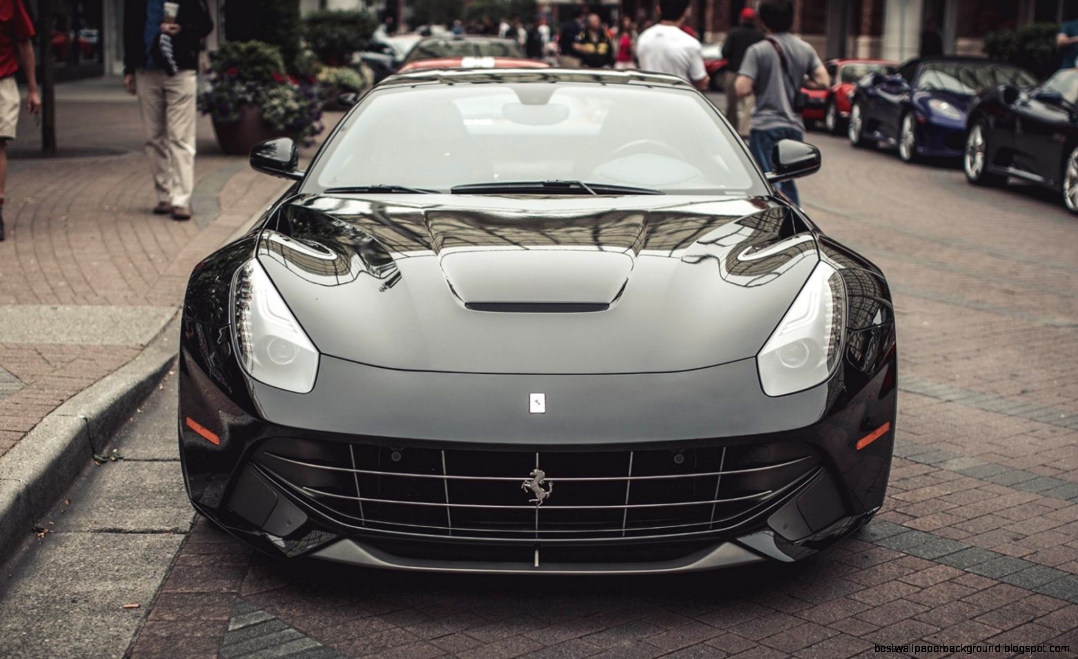 Parking Black Ferrari   Wallpaper HD   Wallpaper HD 4K   Wallpaper