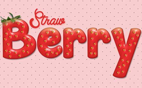 Strawberry-Inspired Text Effect