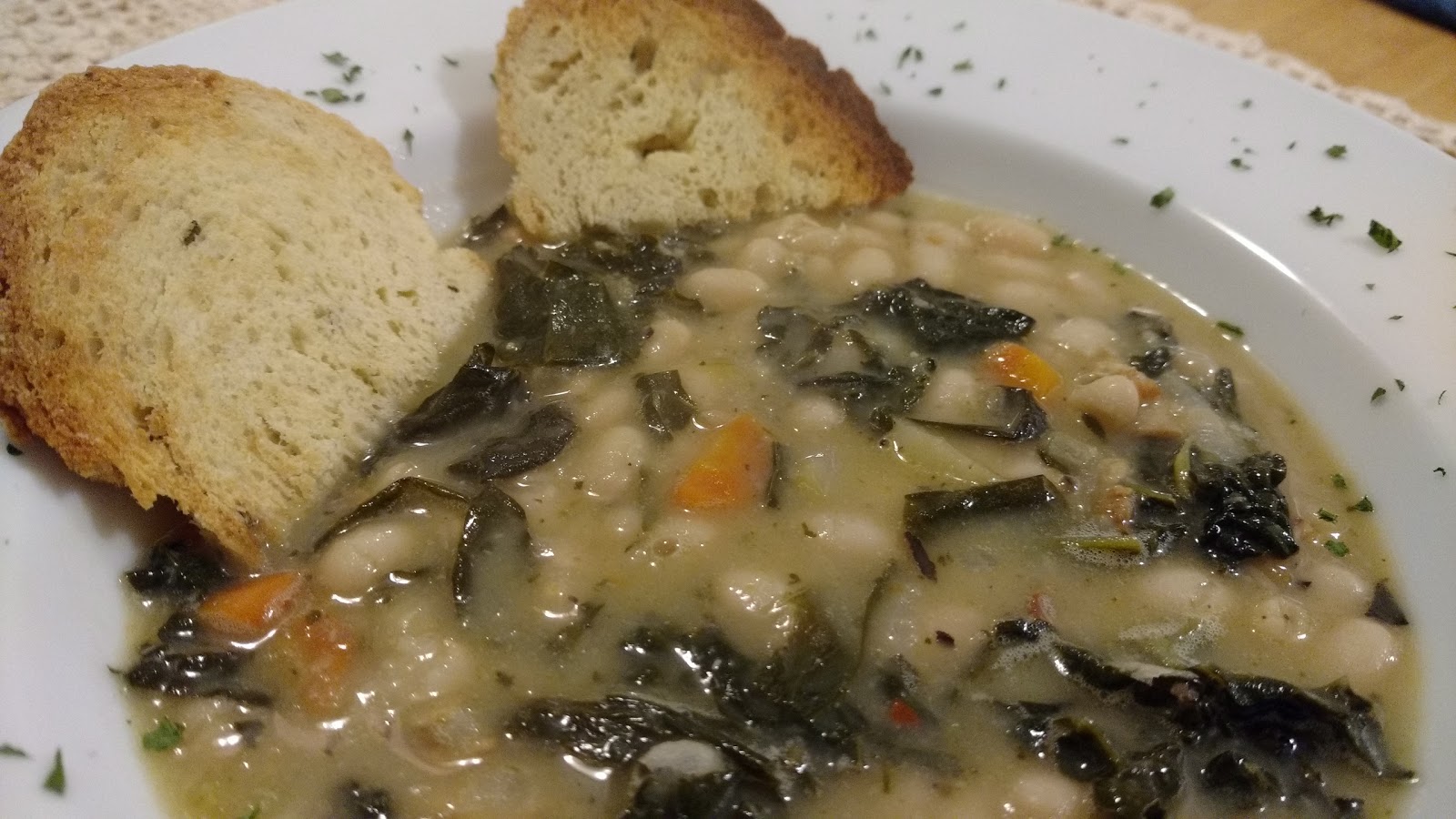 "So what are you making for dinner?" Tuscan Kale Soup