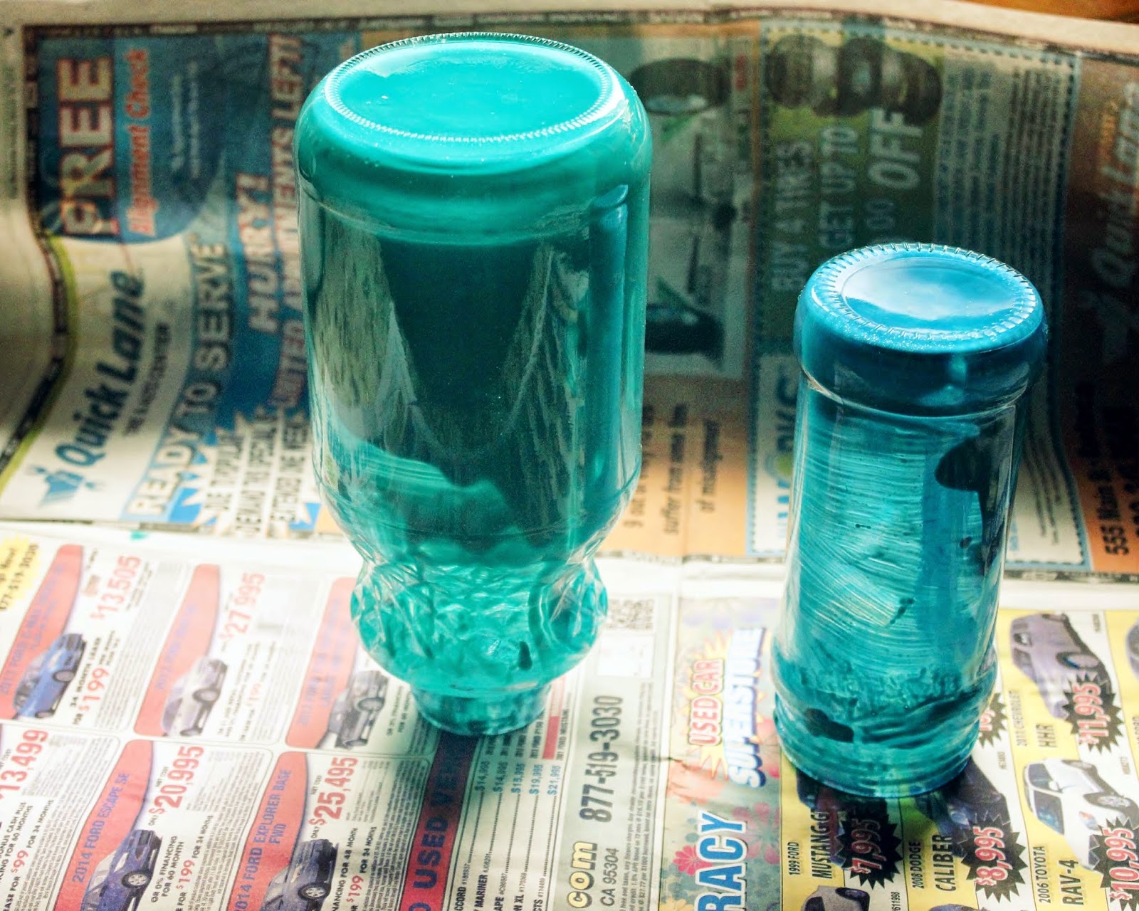 DIY EASY UPCYCLING Tinted Glass Jars & Bottles thee Kiss of Life