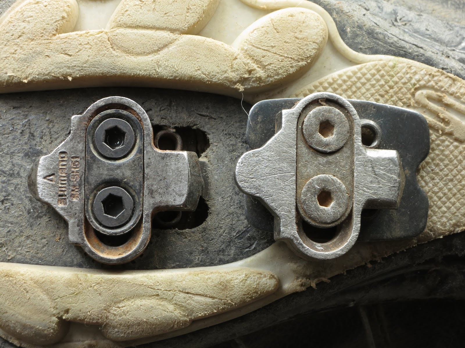 worn spd cleats