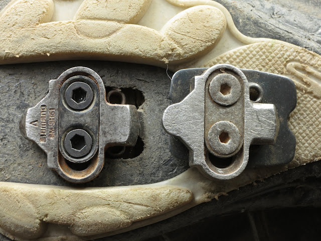 worn spd cleats