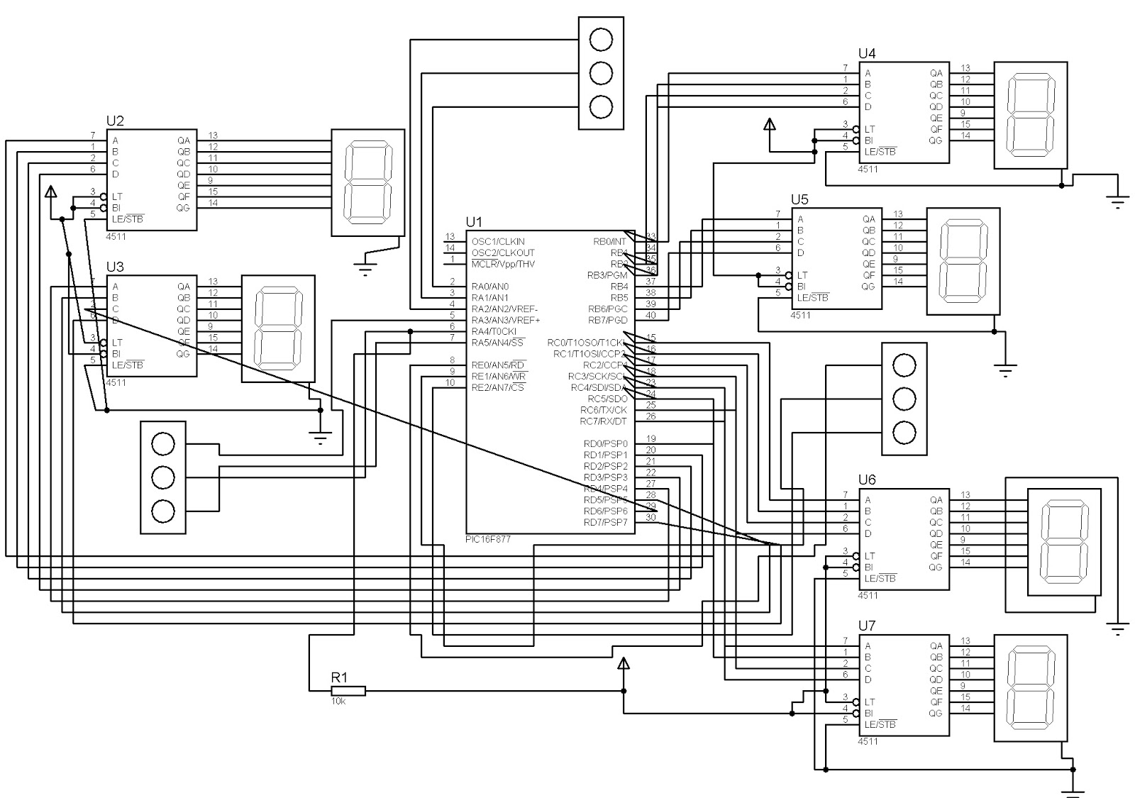 TRAFFIC LIGHT CONTROL USING PIC16F877A sl technological sevices