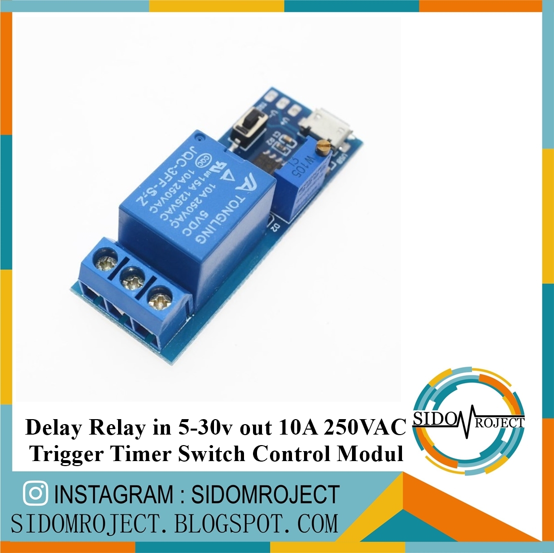 Delay Relay In 530v Out 10A 250VAC Trigger Timer Switch Control Modul