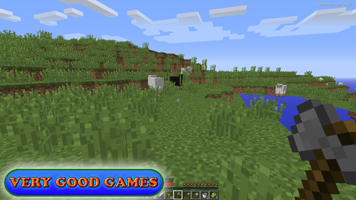 Minecraft game screenshot - sheeps