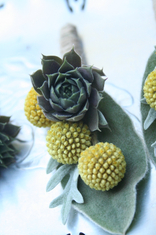 Bohemian Bouquets Craspedia (aka billy balls), globe thistle