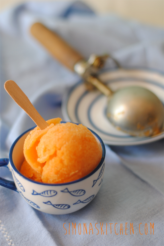Sorbetto all'Albicocca (senza gelatiera) Apricot Sorbet (without