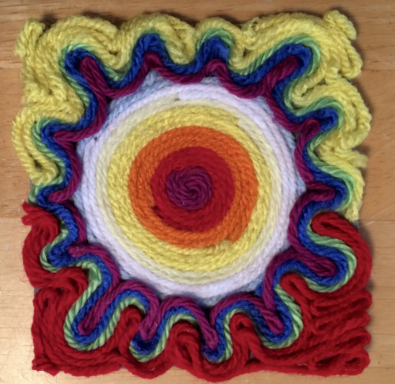Kathy�s Art Project Ideas Mexican Sun Huichol Yarn