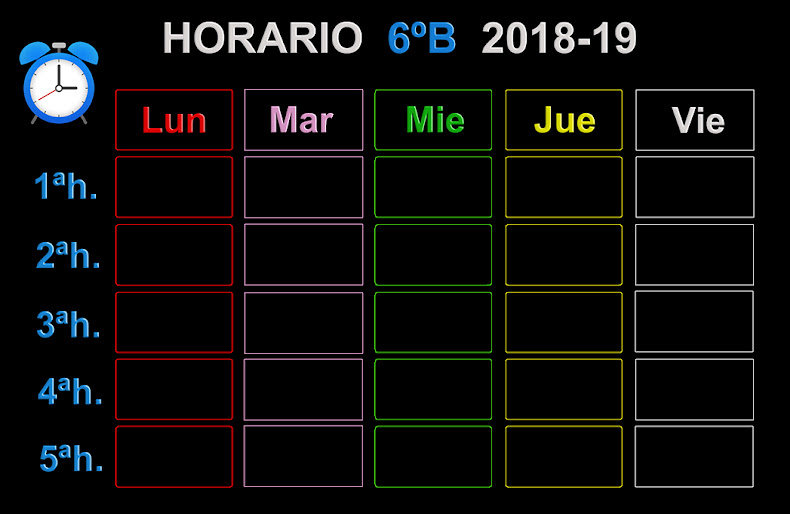 HORARIO 6ºB