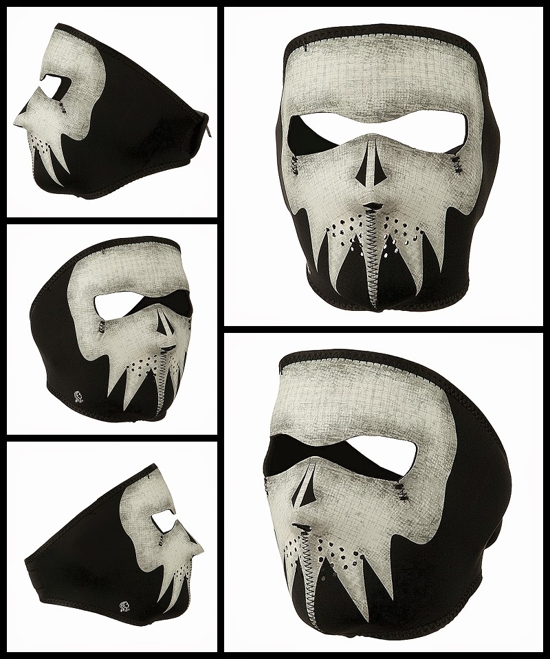 Motorcycle Helmets: Glow in the Dark Biker Mask