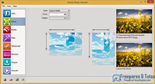 Hornil Photo Resizer : un logiciel gratuit pour convertir, renommer, redimensionner et + vos images