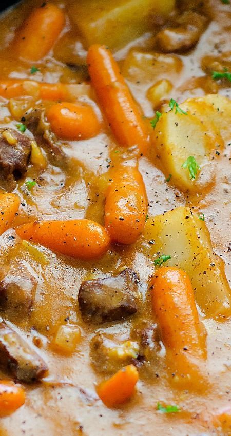 The Best Crock Pot Beef Stew - NAURA KITCHEN