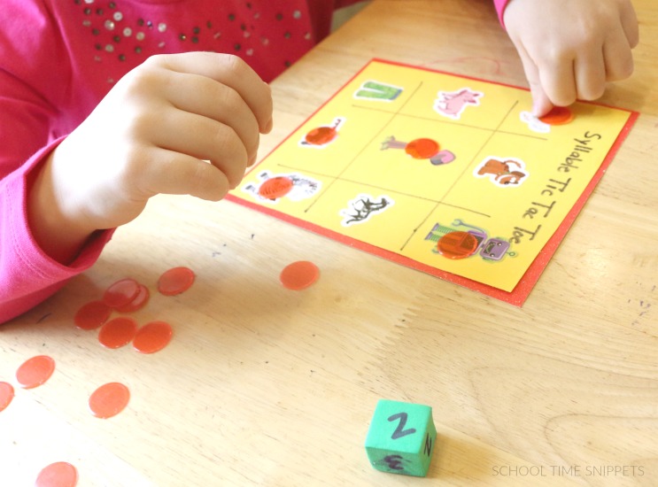 counting syllables reading game
