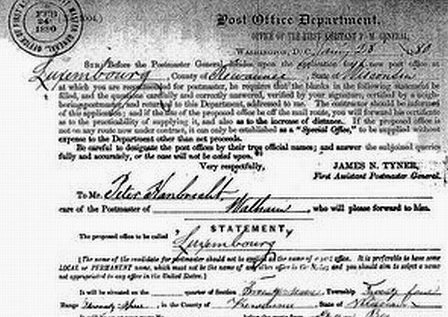 Kewaunee County History Luxemburg & Belgium No Postal MixUp