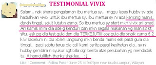 Testimoni Vivix Shaklee