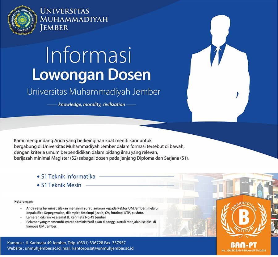 Lowongan Dosen Universitas Muhammadiyah Jember