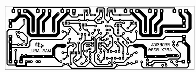 Apex Amplifier Circuit Diagram : Layout Pcb Power Amplifier Apex - PCB