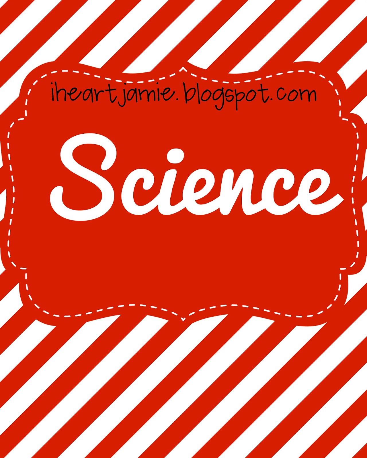 iHeart: Printable: Binder Cover: Science iHeart: Printable: Binder Cover: Science
