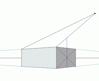 Draw the back edge of the roof.