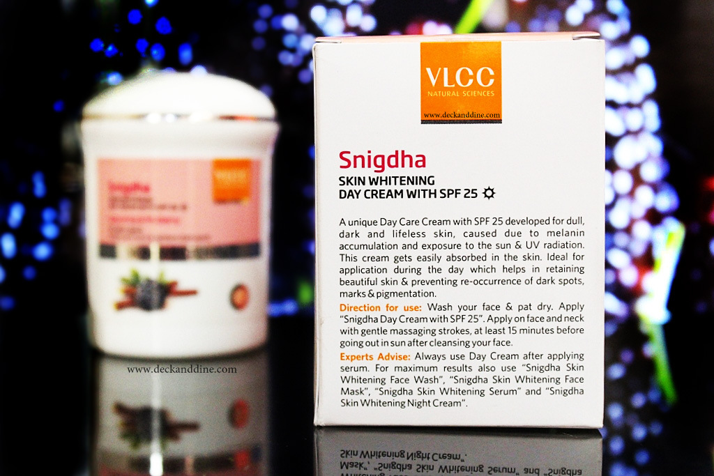 VLCC Snigdha Skin Whitening Day Cream with SPF 25 Review Deck and Dine