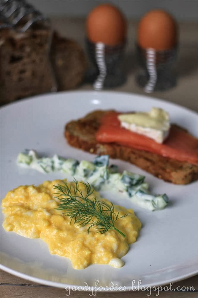 GoodyFoodies Recipe Scrambled Eggs with Scottish Smoked Salmon Crostini
