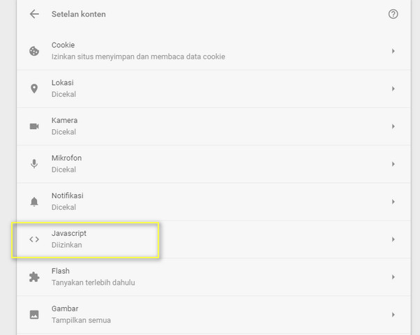 Aktifkan Dan Nonaktifkan JavaScript2