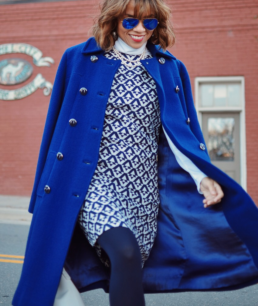 Blue With White Street Style 