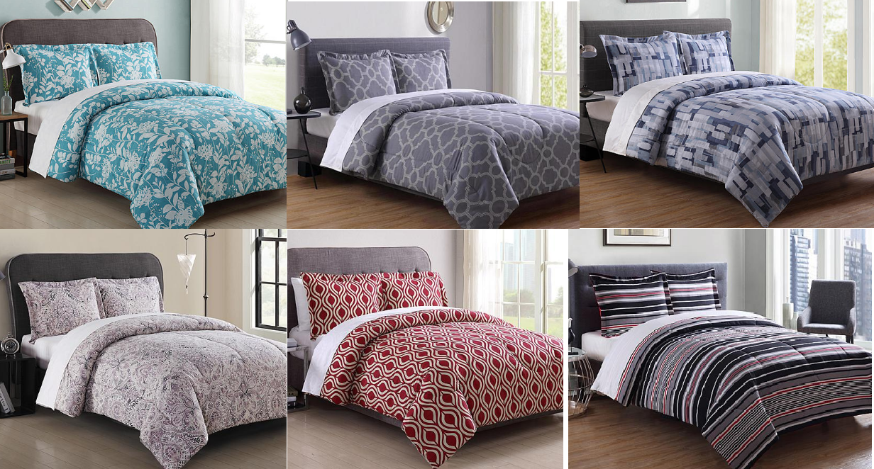 Essential Home 3piece Microfiber Comforter Sets Twin or Full/Queen