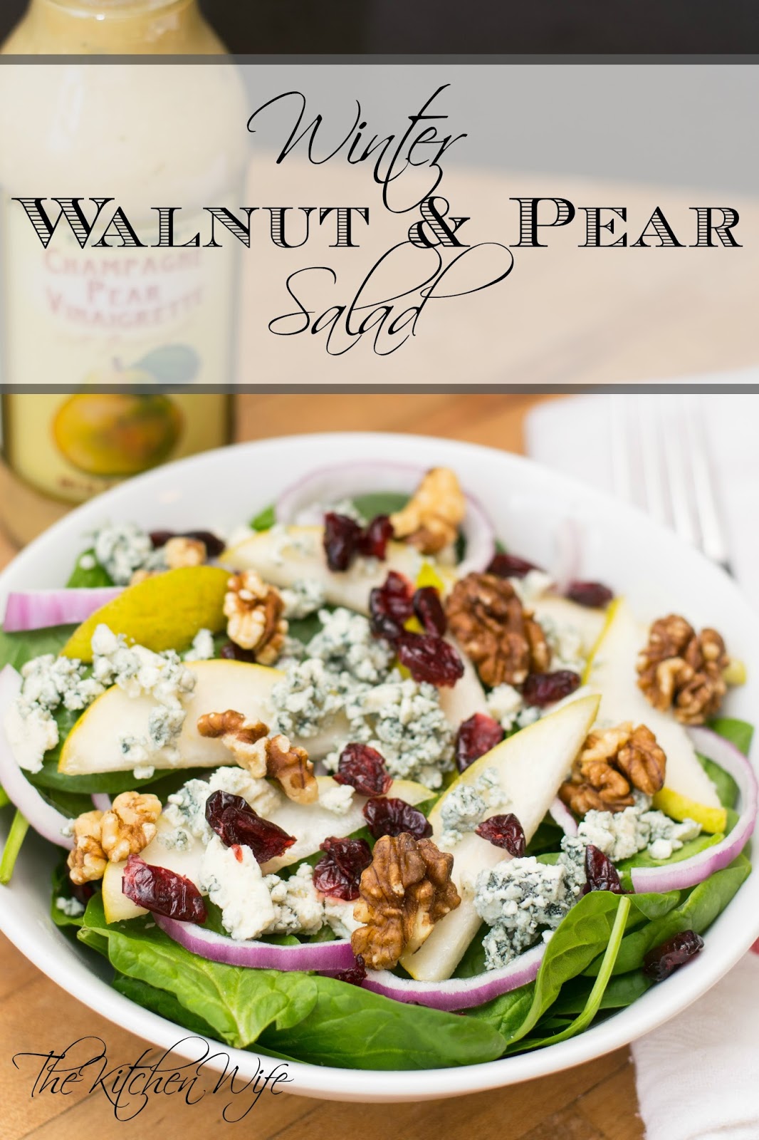 Winter Pear and Walnut Salad Recipe - The Kitchen Wife