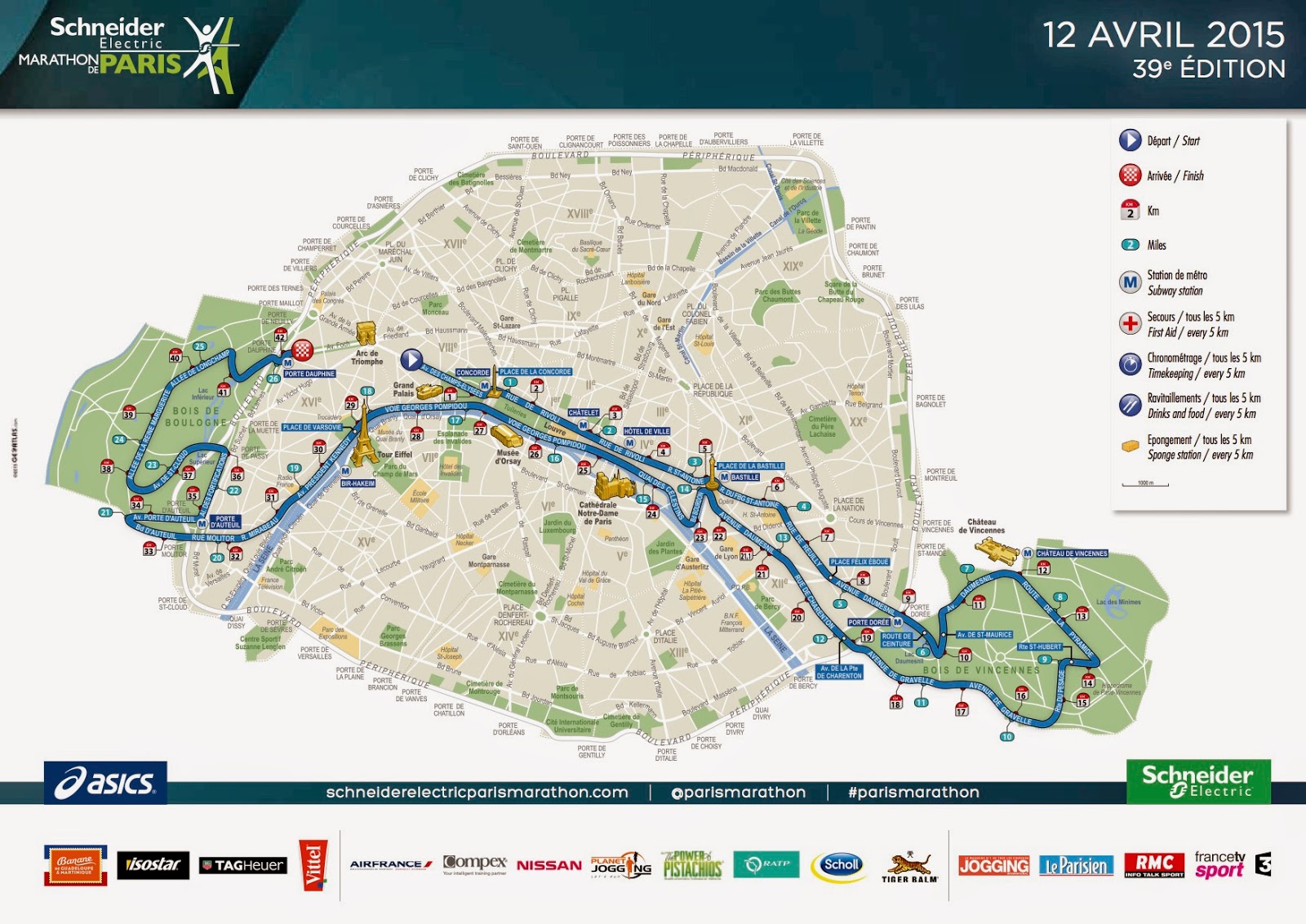 Marathon de paris 2015 parcours 