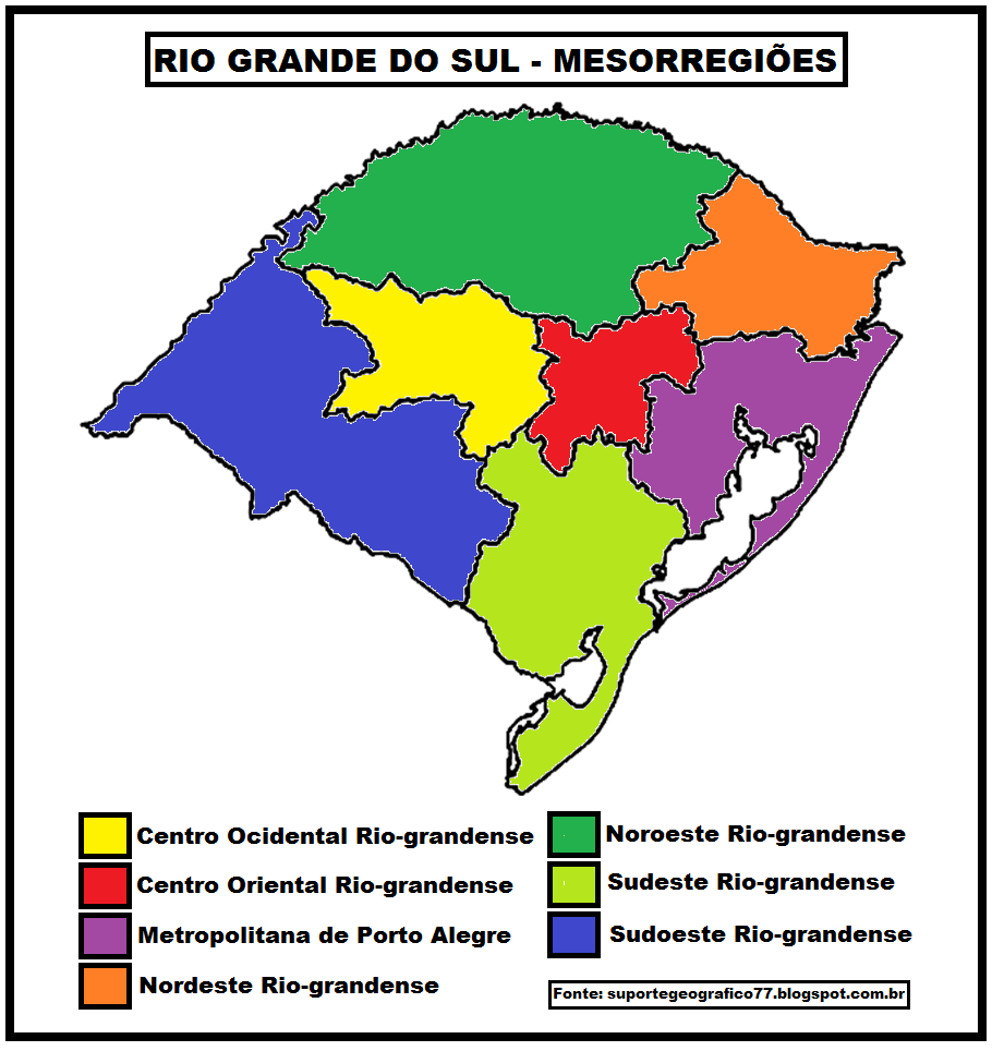 ATIVIDADE COM MAPA MESORREGIÕES DO RIO GRANDE DO SUL Suporte Geográfico ATIVIDADE COM MAPA MESORREGIÕES DO RIO GRANDE DO SUL Suporte Geográfico