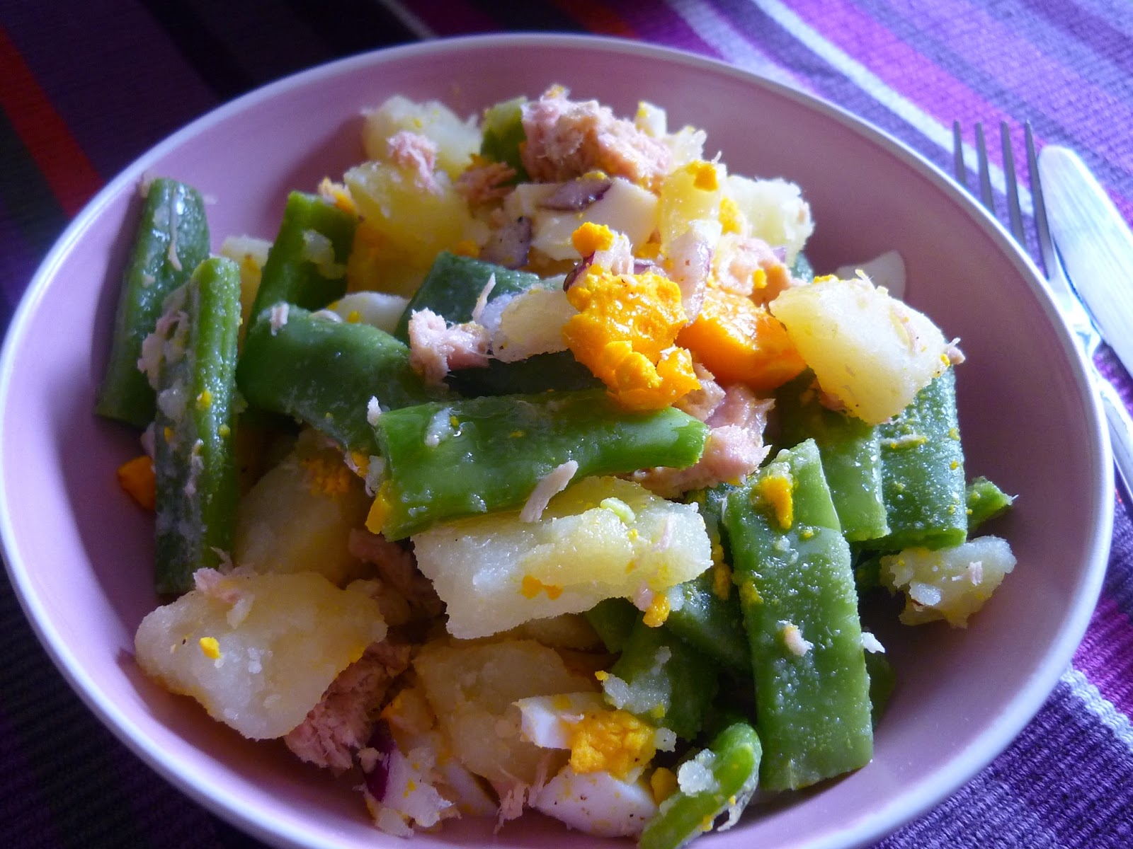 La Chef A: Ensalada de judías verdes, patatas, atún y huevo