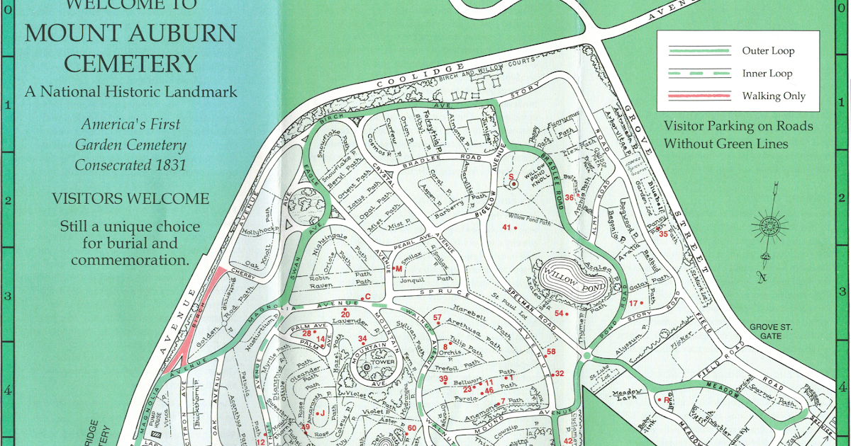 Absurdly Certain: Mount Auburn Cemetery Map and Key