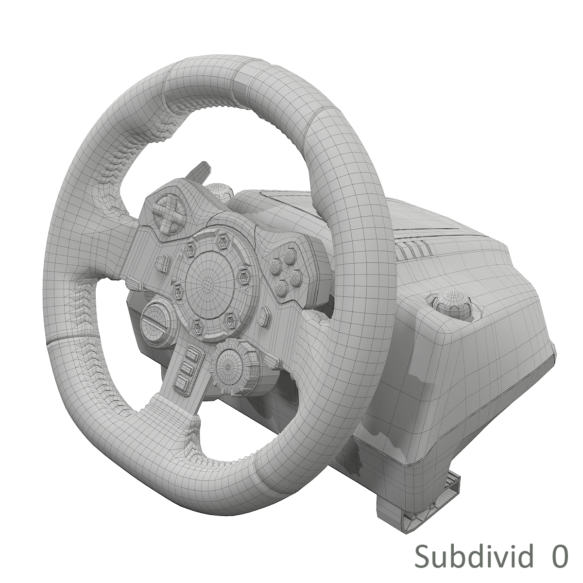 Logitech G29 game steering wheel 3d model