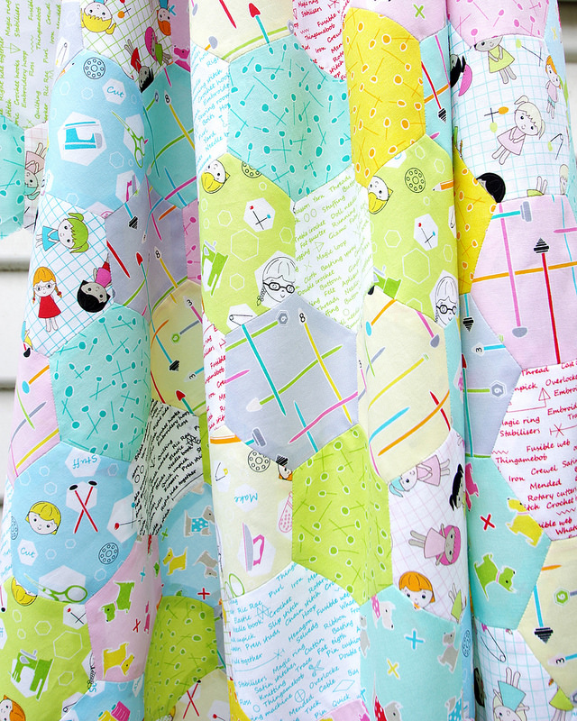 Red Pepper Quilts Sewing School Hexagon Quilt