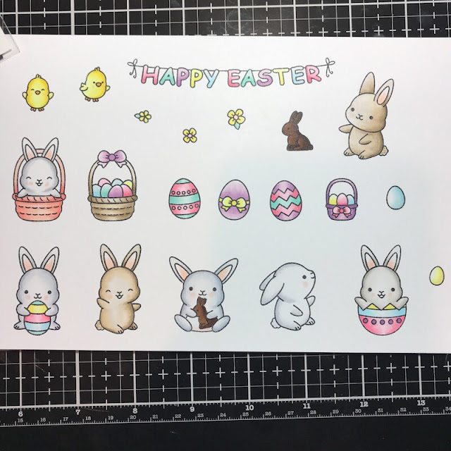 Sunny Studio Stamps: Chubby Bunny Comic Strip Everyday Dies Happy Easter Card by Angelica Conrad 