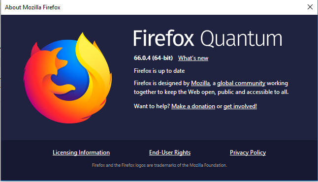 Firefox 66.0.4 Released with the fixes for a Bug let NoScript and HTTPS-Everywhere addons Disabled in TOR