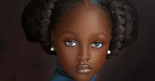 Menina de 5 anos da Nigéria é considerada a mais bela mundo