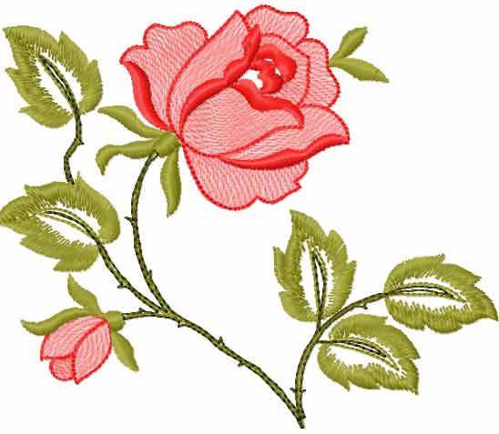Rose free embroidery design 20 - Flowers free machine embroidery designs -  M…  Machine embroidery designs, Free machine embroidery, Free machine embroidery  designs