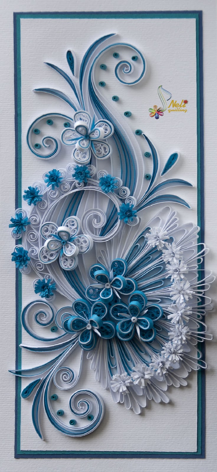 neli quilling art quilling card flowers 95 cm 20 cm