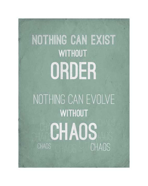  Nothing can exist without order. Nothing can evolve without chaos.