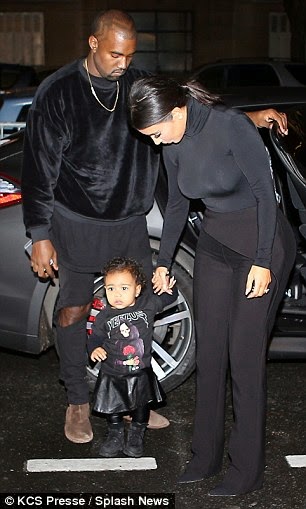 BuzzCanada: Black On Everything: Kim, Kanye and North West Step Out In ...