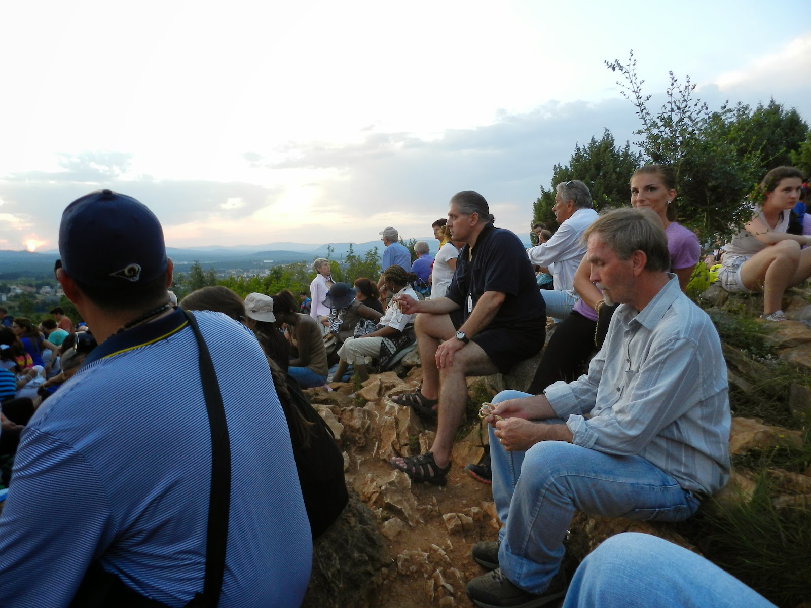 At Apparition Hill awaiting Our Lady's appearance to Ivan.