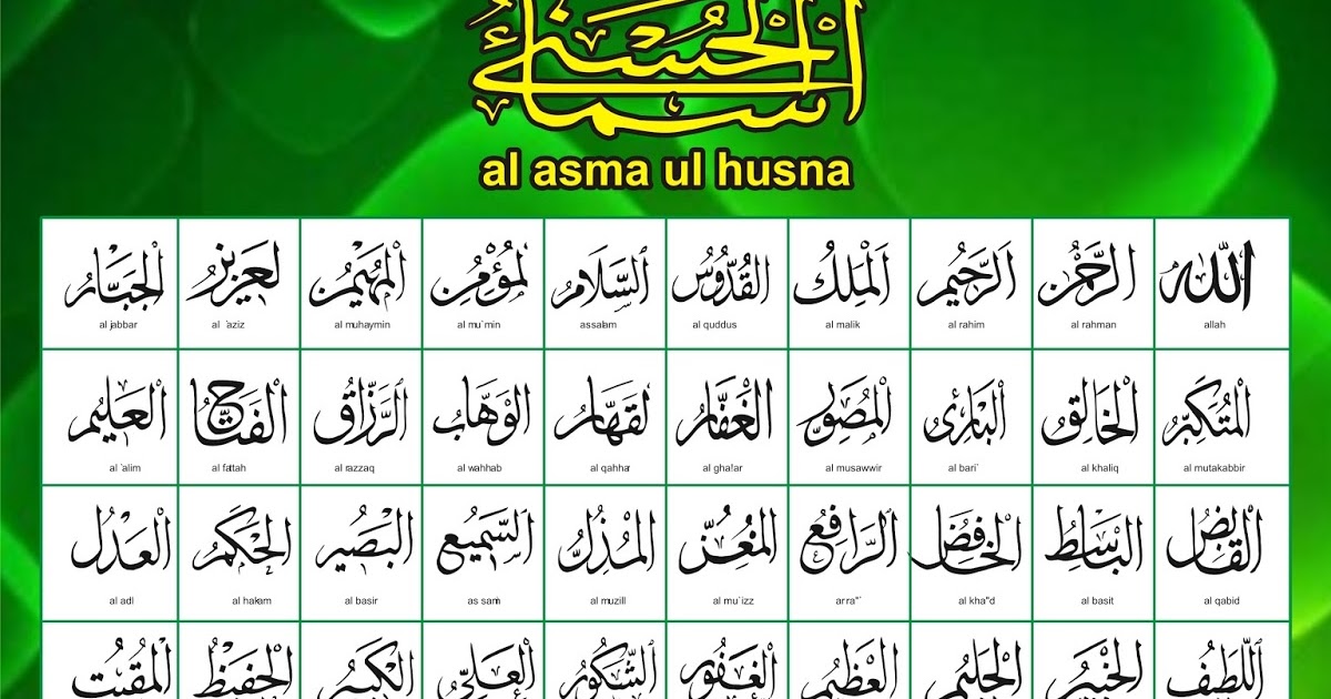 30+ Ide Download Tabel Asmaul Husna Pdf - Stylus Point
