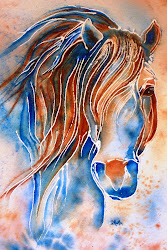horse watercolor painting paintings artists artist watercolour colorado martin dreaming google scary donna equine colorful prints landscape rock animals