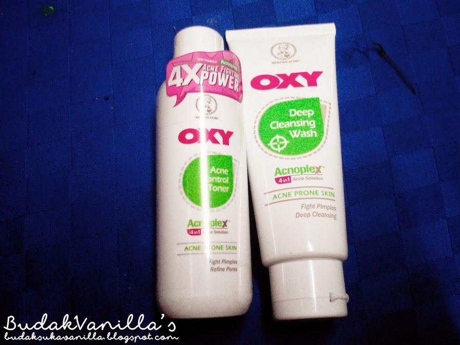 oxy deep cleasing wash and oxy acne control toner